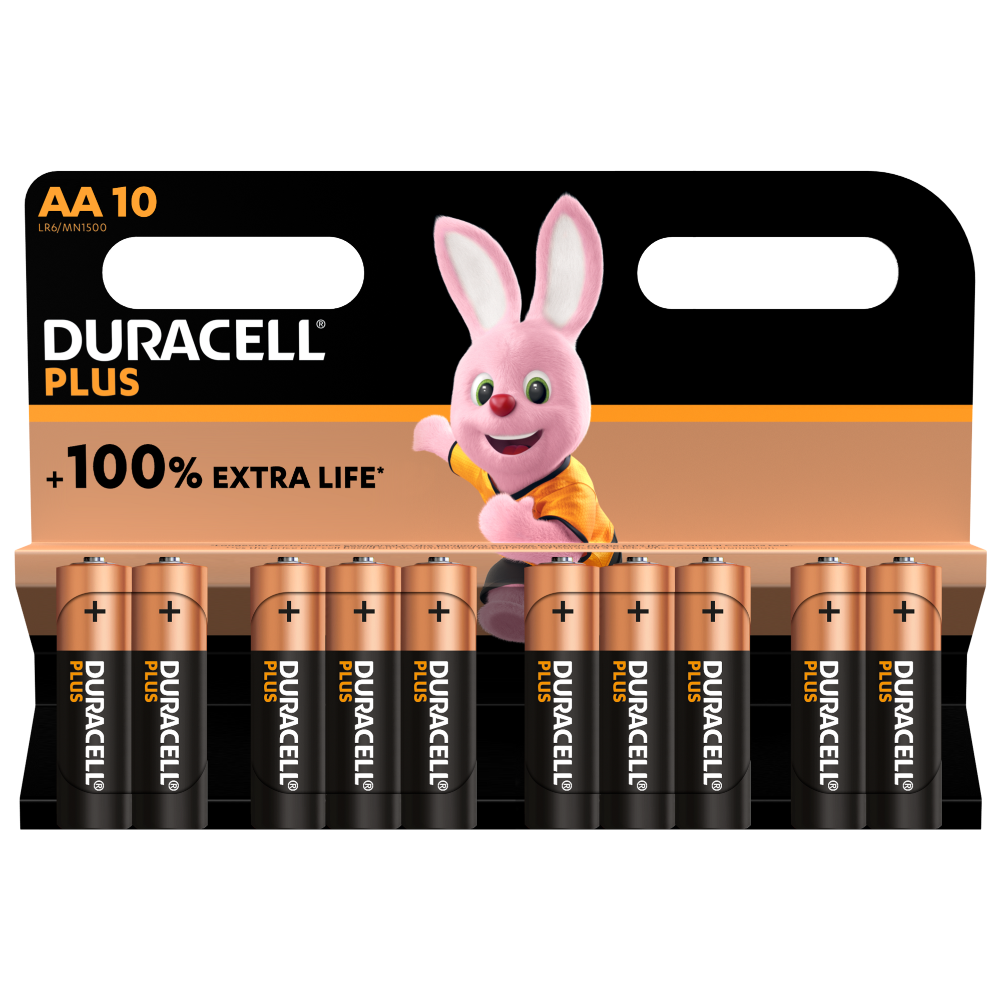 Duracell +100% Plus Power AA, Pack of 10